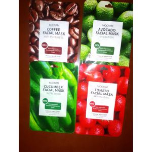 MOOYAM 4In1 Avocado facial Mask And Cucumber Facial Mask And Coffee Facial Mask And Tomato Facial Mask (Mooyam)