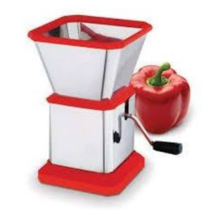 Stainless Hand Grinder: IDEAL FOR Dry Fruits, Peanuts, Chilli, Ginger, Pepper, Tomatoes, Garlic Etc (RED)