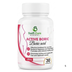 Active Herbal Boric Acid - Vaginal Wellness Suppositories - 30 Capsules